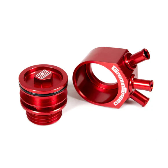 Grimmspeed Air/Oil Separator Red Subaru 08-14 WRX 05-09 LGT/OBXT 09-13 FXT Grimm