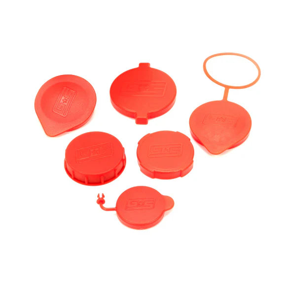 Grimmspeed Engine Bay Reservoir Cap Set Red For Subaru 02-21 WRX/STI/FXT/OBXT/LG