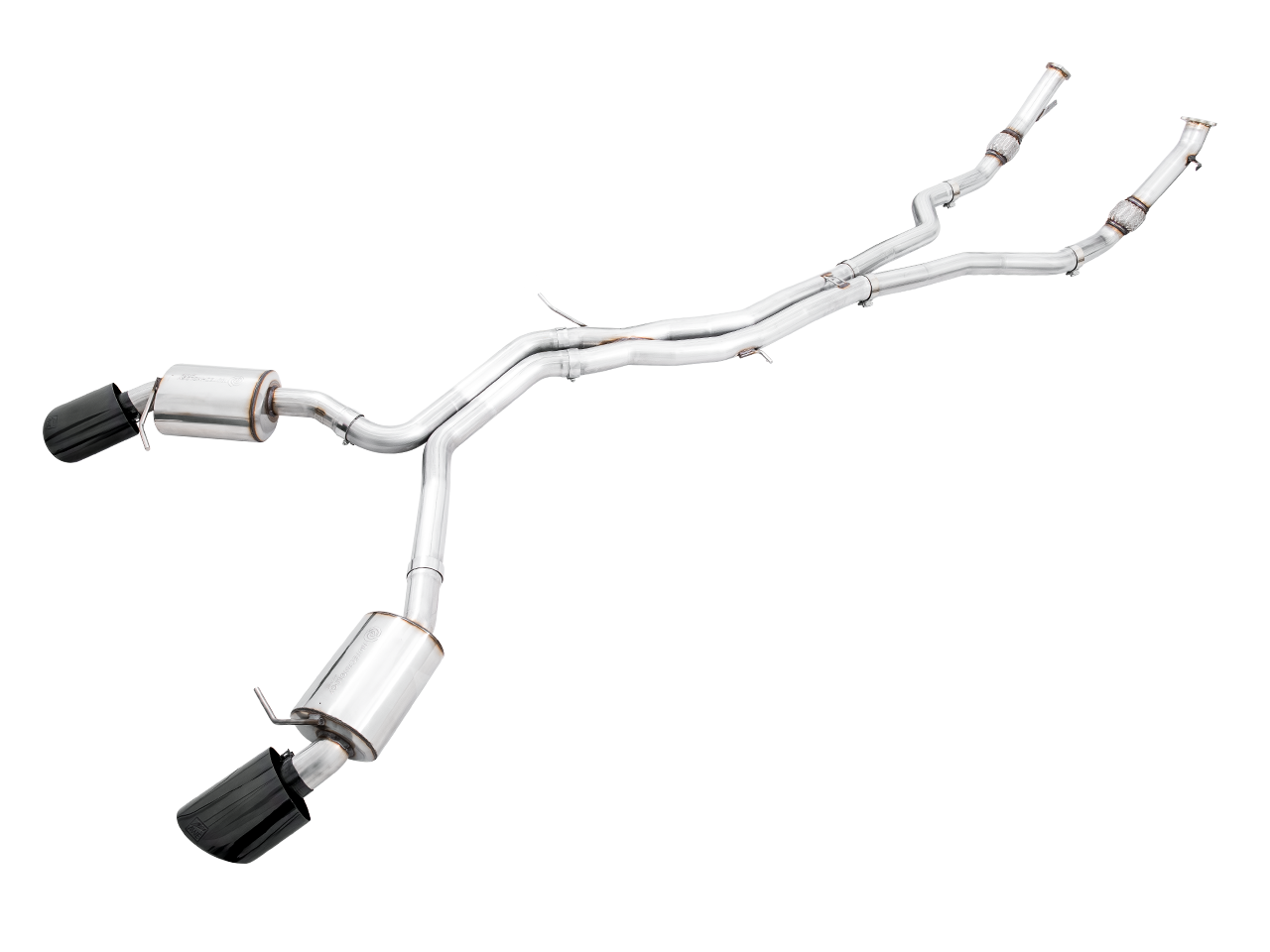 AWE Touring Edition Exhaust for Audi B9.5 RS 5 Coupe - Non-Resonated - Diamond Black RS-style Tips