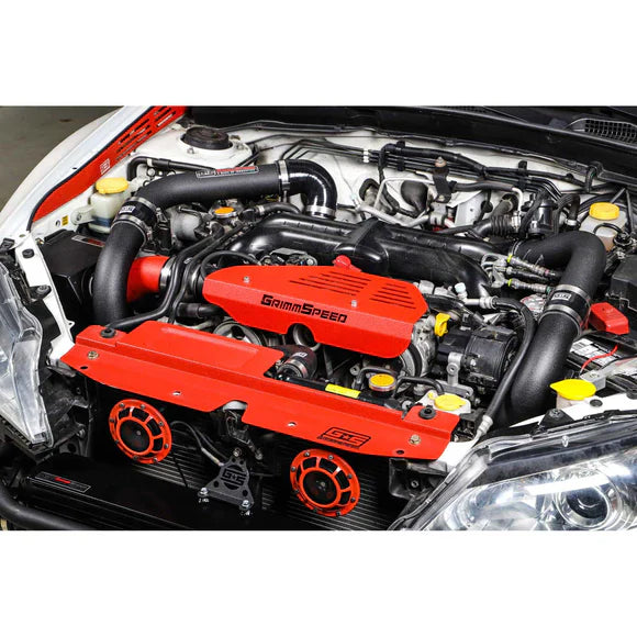 Grimmspeed Front Mount Intercooler Kit Inc. Black Piping For Subaru 08-14 WRX