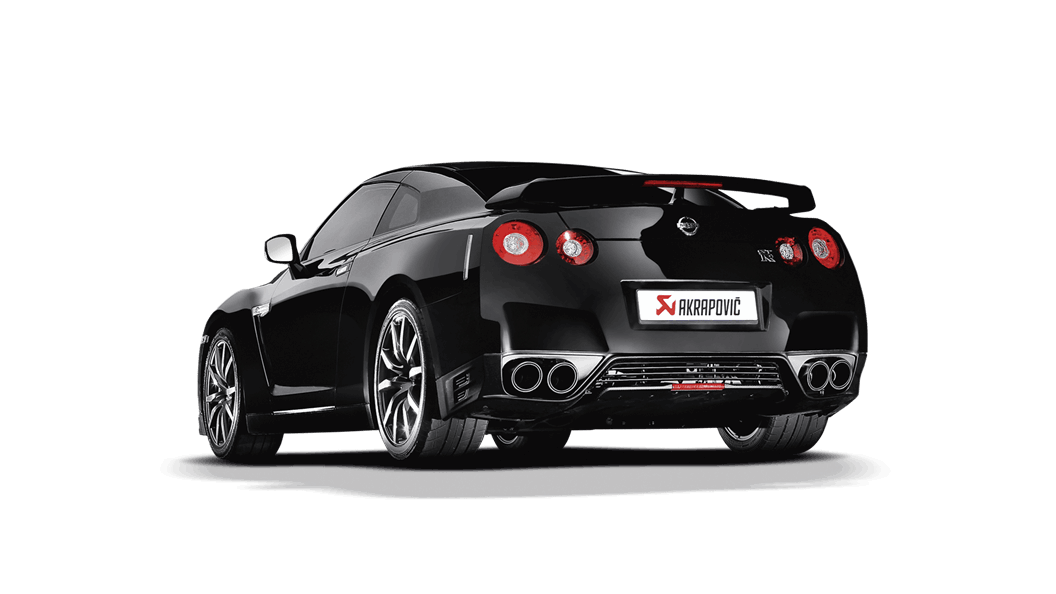 Akrapovic 08-17 Nissan GT-R Slip-On Line (Titanium) w/ Carbon Tips
