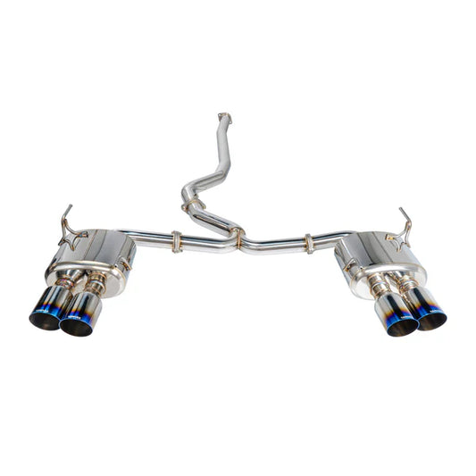 REMARK Catback Exhaust. Subaru WRX STi VA - Burnt Stainless 4" Quad Tips (Resonated)