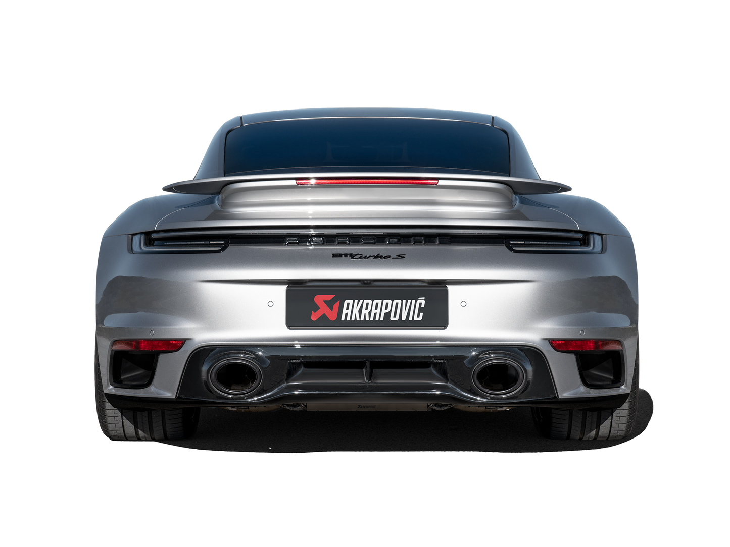 Akrapovic 20-21 Porsche 911 Turbo/Turbo S (992) Slip-On Race Line (Titanium) w/Black Titanium Tips