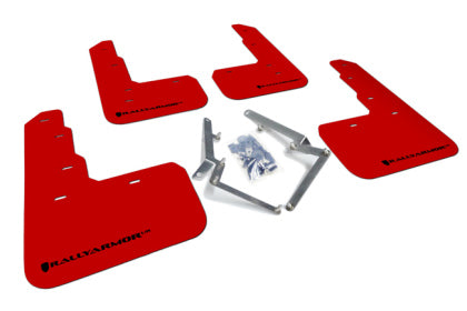 Rally Armor 17-21 Honda Civic Type R Red UR Mud Flap w/Black Logo