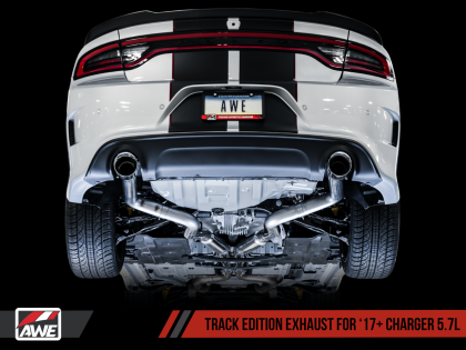 AWE Track Edition Exhaust for 17+ Charger 5.7 - Chrome Silver Tips