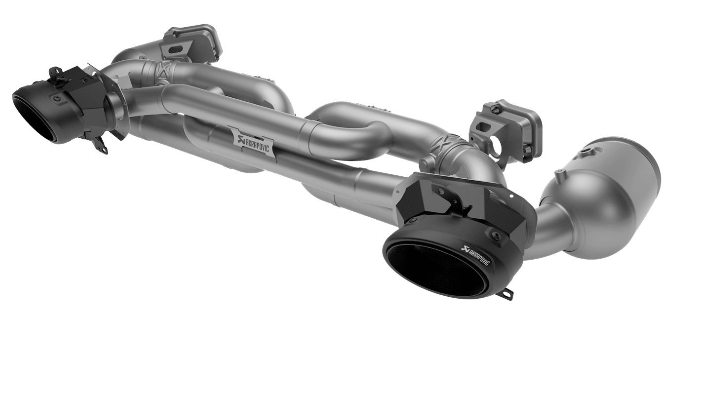 Akrapovic 20-21 Porsche 911 Turbo/Turbo S (992) Slip-On Race Line (Titanium) (Req Tips)