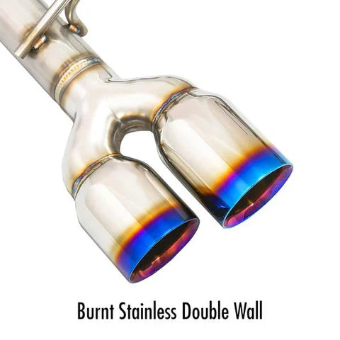 REMARK Axleback Exhaust. Subaru WRX STi GV Sedan. Burnt Stainless Double Wall Tip