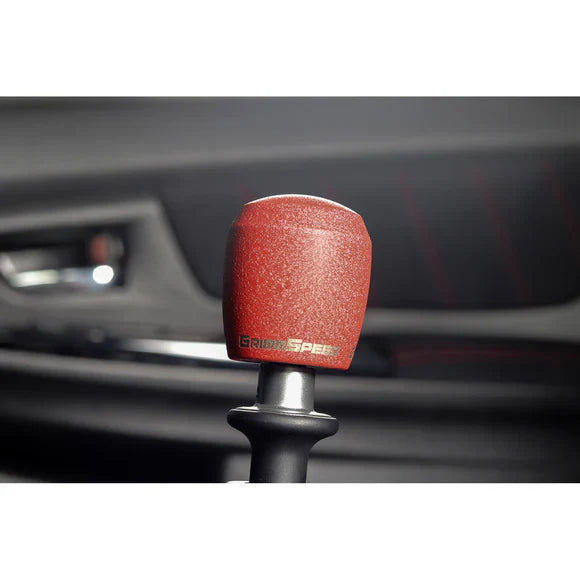 Grimmspeed Stubby Shift Knob Stainless Steel Red M12x1.25 Manual For Subaru/Ford