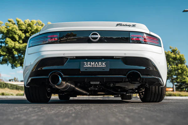 REMARK Catback Exhaust. Nissan 370Z. R1 Spec Single-Exit Titanium