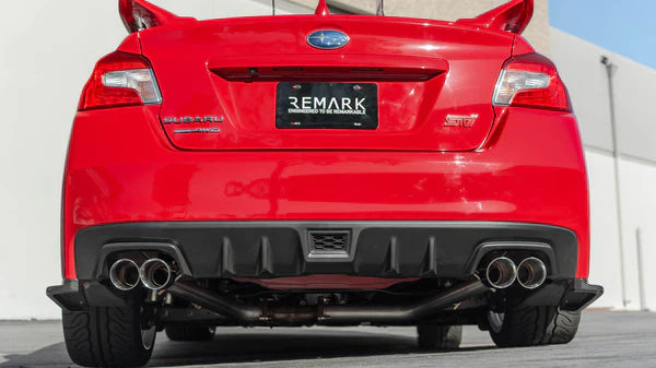REMARK Axleback Exhaust. Subaru WRX STi VA. Burnt Stainless Double Wall Tip (SPT)