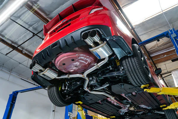 REMARK Catback Exhaust. Subaru WRX STi VA - Burnt Stainless 4" Quad Tips (Resonated)