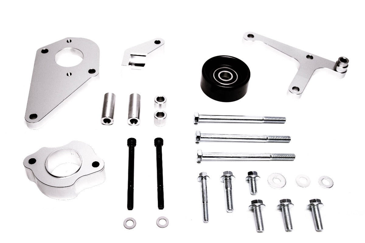 Precision Works LS Power Steering & Alternator Bracket Low Mount LSX LS1 LS2 LS3