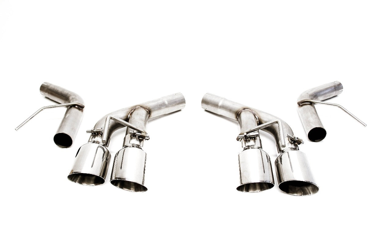 PLM Axle Back Muffler Delete Chevy Camaro V6 3.6L 2016 - 2022 Stainless Steel Quad Tips