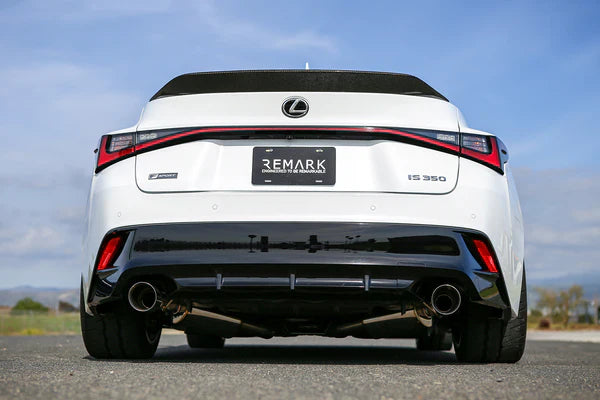 REMARK Axleback Exhaust. Lexus IS300/ IS350 2021+. Stainless Double Wall Tip