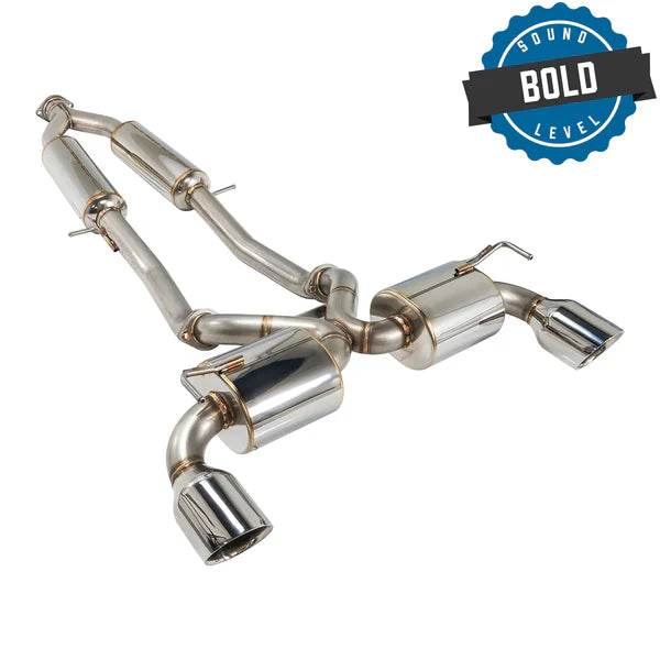 REMARK Catback Exhaust. Nissan 370Z. Burnt Stainless Double Wall Tip