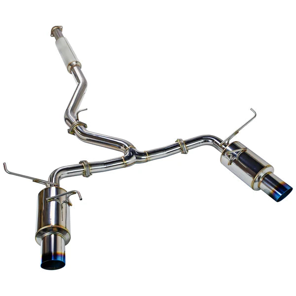 REMARK Catback Exhaust. Subaru WRX VB - Dual R1 Spec Burnt Stainless (Resonated)