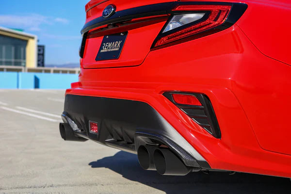 REMARK Axleback Exhaust. Subaru WRX VB 2022+. Stainless Single Wall Tip (4" Stealth Edition)