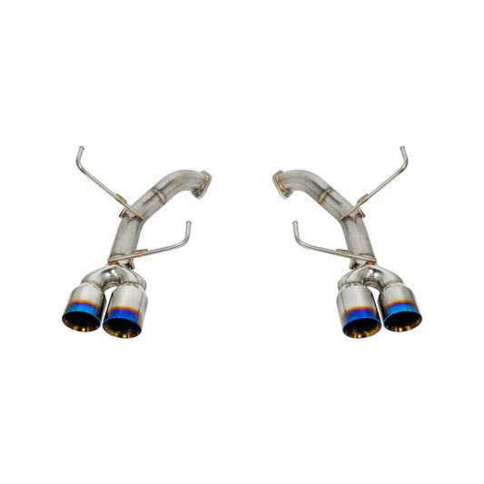 REMARK Axleback Exhaust. Subaru WRX STi GV Sedan. Burnt Stainless Double Wall Tip