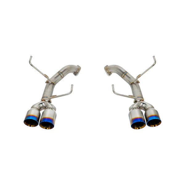 REMARK Axleback Exhaust. Subaru WRX STi GV Sedan. Burnt Stainless Double Wall Tip