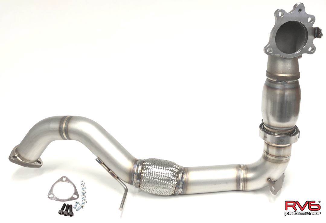 RV6 Catted Downpipe & Front Pipe Combo for 16-21 Civic 1.5T (Sedan, Coupe, Hatch, Si)