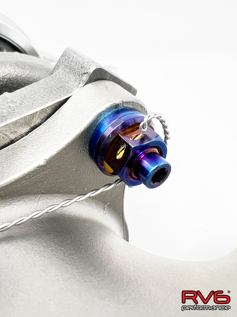 M10x1.25 Titanium Stud Set (4) with Safety Wire