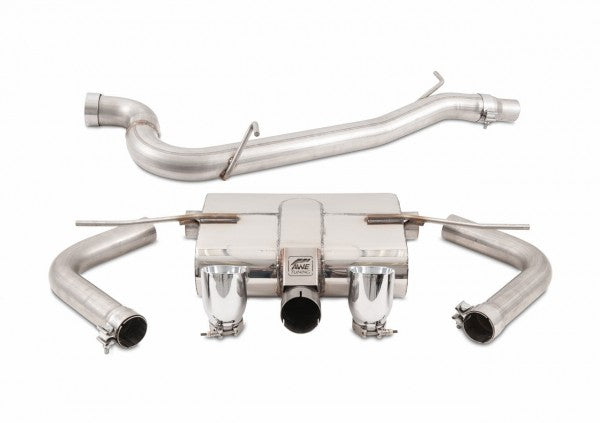 AWE Tuning Audi A3 Touring Edition Exhaust - Dual Outlet, Diamond Black 90 mm Tips