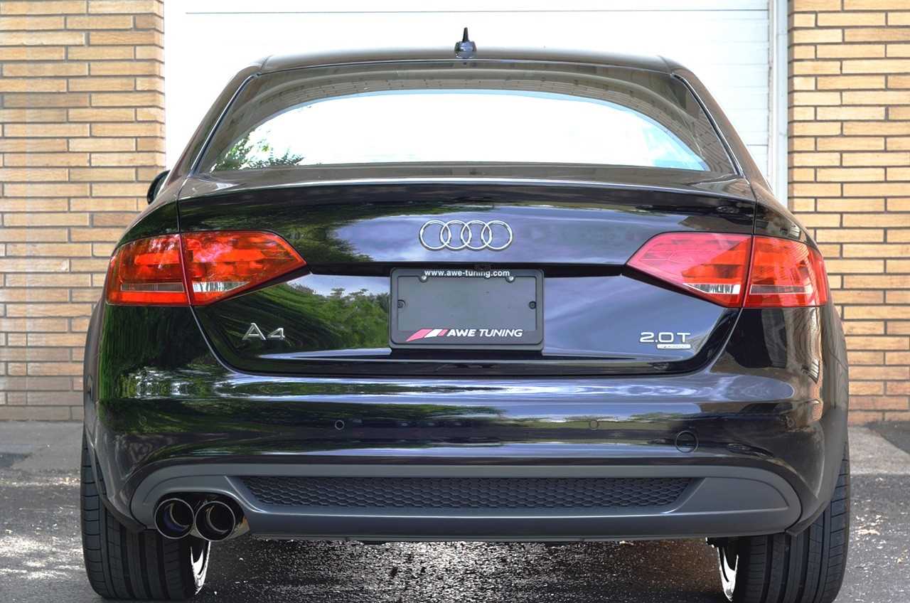 AWE Touring Edition Exhaust for B8 A4 2.0T - Single Side, Polished Silver Tips