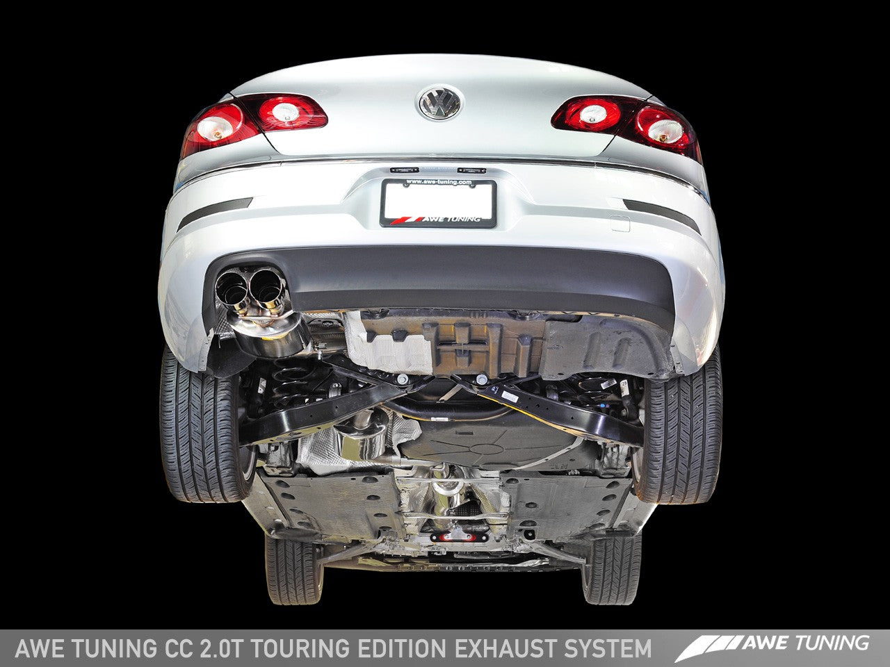 AWE Touring Edition Performance Exhaust for VW CC 2.0T - Chrome Silver Tips