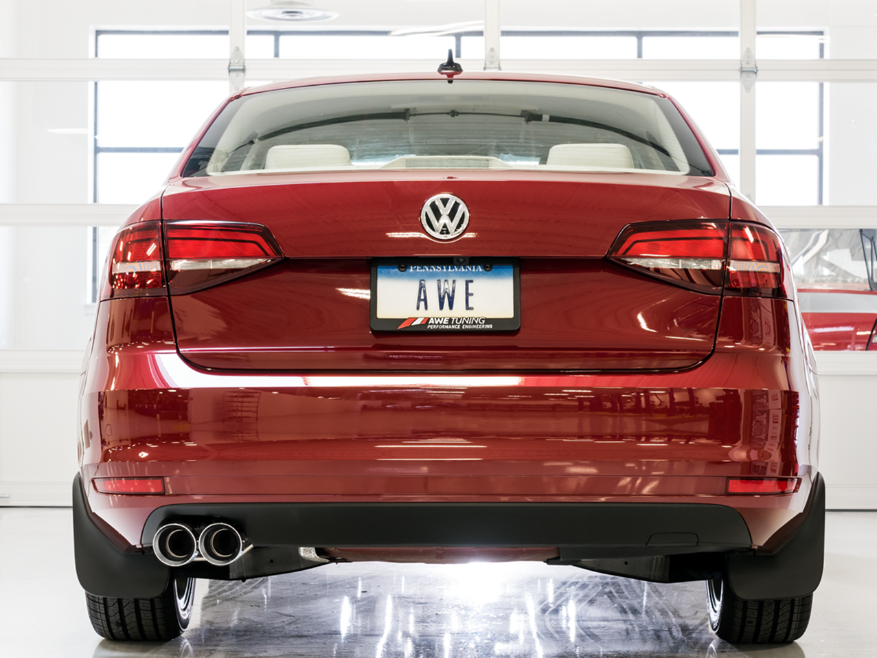 AWE Touring Edition Exhaust for MK6 Jetta 1.4T - Chrome Silver Tips
