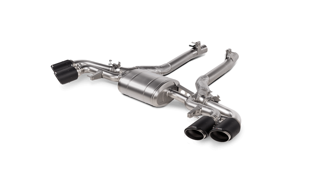 Akrapovic 2020+ BMW X5M (F95)/X6M (F96) Slip-On Line (Titanium) w/Carbon Fiber Titanium Tips