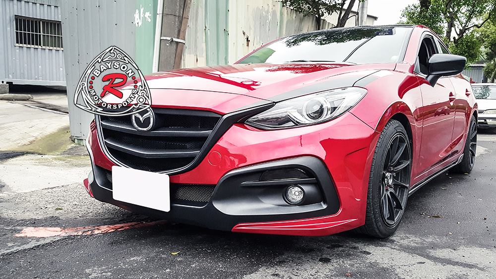 KS Style Front Bumper With Grille For 2014-2016 Mazda-3 (4Dr/5Dr Hatchback)