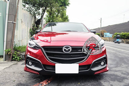 KS Style Front Bumper With Grille For 2014-2016 Mazda-3 (4Dr/5Dr Hatchback)