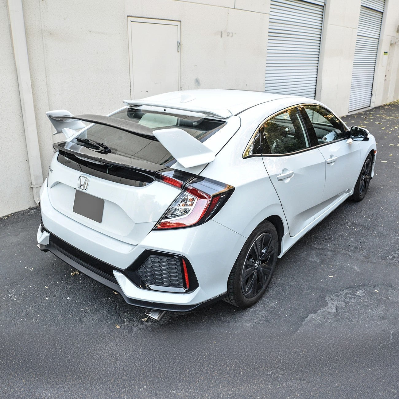 2016-21 Honda Civic Hatchback Type R Conversion Rear Spoiler W/ Spoon Roof Spoiler