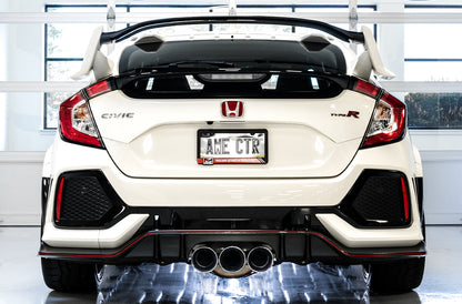AWE Touring Edition Exhaust for FK8 Civic Type R (includes Front Pipe and DualPhase Mid Pipe) - Triple Chrome Silver Tips