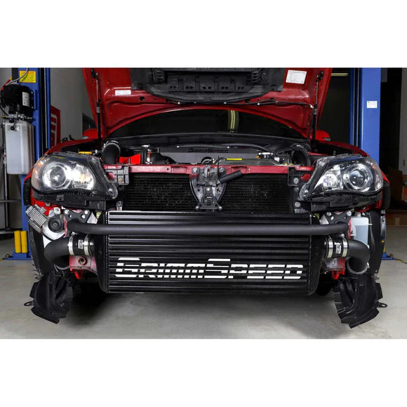 Grimmspeed Front Mount Intercooler Kit Black Coated Black Piping For Subaru 08-14 STI