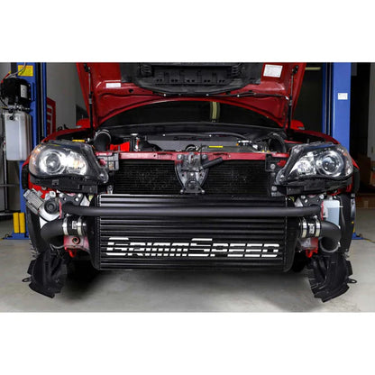 Grimmspeed Front Mount Intercooler Kit Black Coated Black Piping For Subaru 08-14 STI