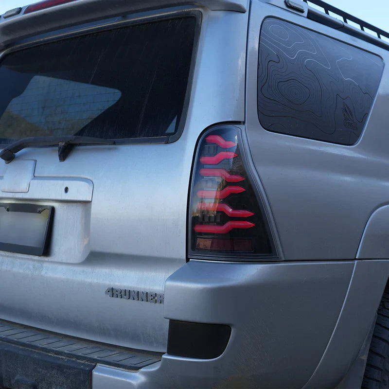AlphaRex (LUXX-Series) 2003-2009 Toyota 4Runner LED Tail Lights - Black-Red