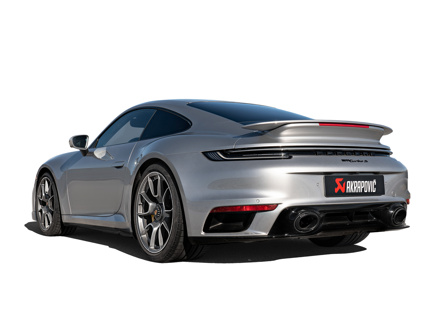 Akrapovic 20-21 Porsche 911 Turbo/Turbo S (992) Slip-On Race Line (Titanium) w/Black Titanium Tips