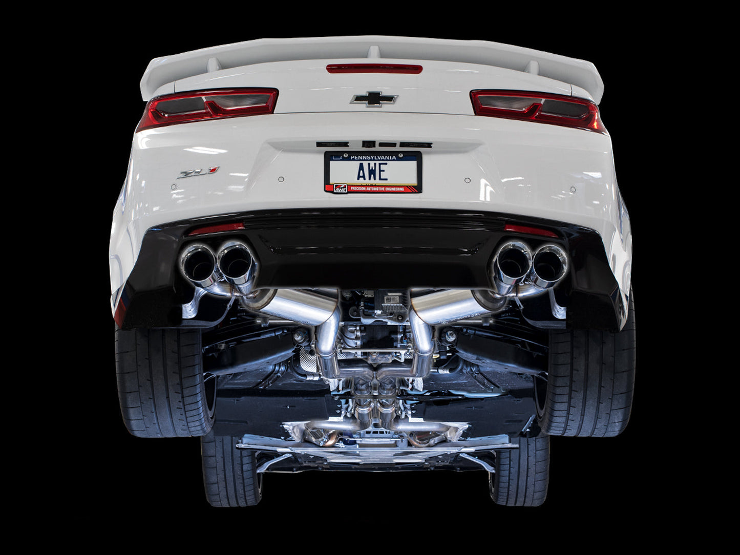 AWE Touring Edition Cat-back Exhaust for Gen6 Camaro SS / ZL1 / LT1 - Resonated - Chrome Silver Tips (Quad Outlet)