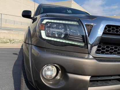 AlphaRex (LUXX-Series) 2005-2011 Toyota Tacoma LED Crystal Headlights - Jet Black