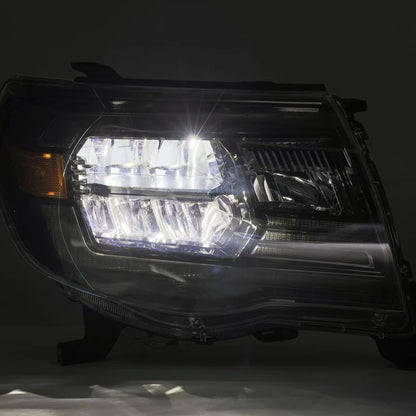 AlphaRex (LUXX-Series) 2005-2011 Toyota Tacoma LED Crystal Headlights - Jet Black