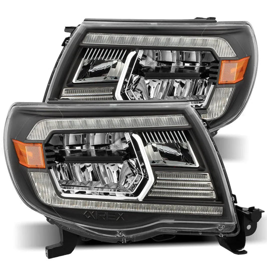 AlphaRex (LUXX-Series) 2005-2011 Toyota Tacoma LED Crystal Headlights - Black
