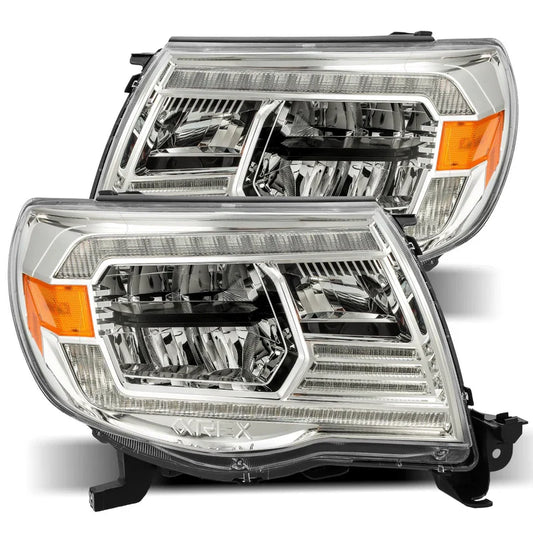 AlphaRex (LUXX-Series) 2005-2011 Toyota Tacoma LED Crystal Headlights - Chrome