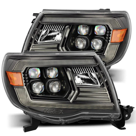 AlphaRex (NOVA-Series) 2005-2011 Toyota Tacoma LED Projector Headlights - Alpha-Black