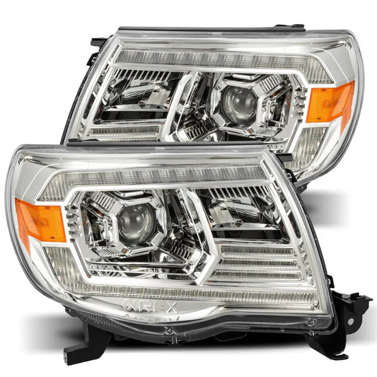 AlphaRex (PRO-Series) 2005-2011 Toyota Tacoma Halogen Projector Headlights - Chrome