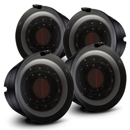 AlphaRex (PRO-Series) 2005-2013 Chevy Corvette LED Tail Lights - Jet Black