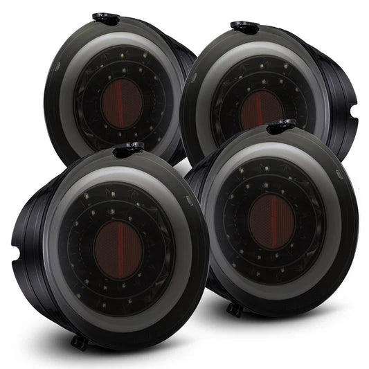 AlphaRex (PRO-Series) 2005-2013 Chevy Corvette LED Tail Lights - Jet Black