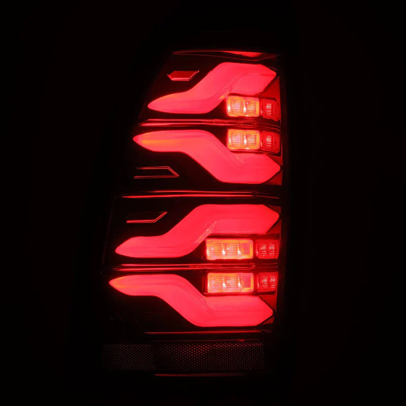 AlphaRex (LUXX-Series) 2005-2015 Toyota Tacoma LED Tail Lights - Black-Red