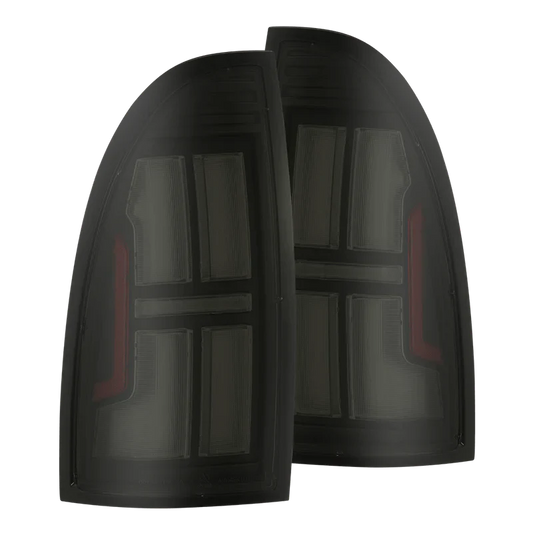 AlphaRex (NOVA-Series) 2005-2015 Toyota Tacoma Prismatic LED Tail Lights - Alpha-Black