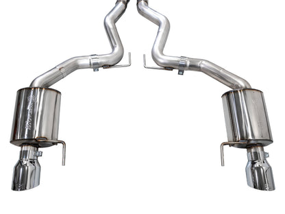 AWE Touring Edition Exhaust for S650 Ford Mustang GT Fastback - Dual Chrome Silver Tips